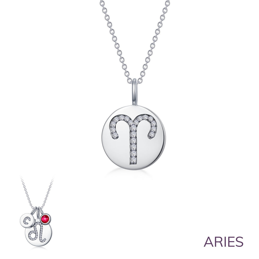 Zodiac Pendant Necklace, Aries