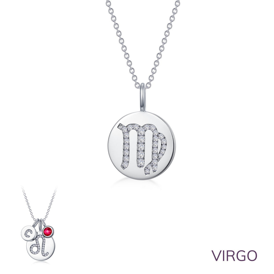 Zodiac Pendant Necklace, Virgo