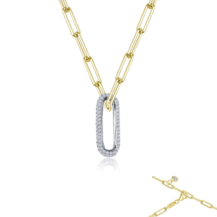 2-Tone Paperclip Necklace