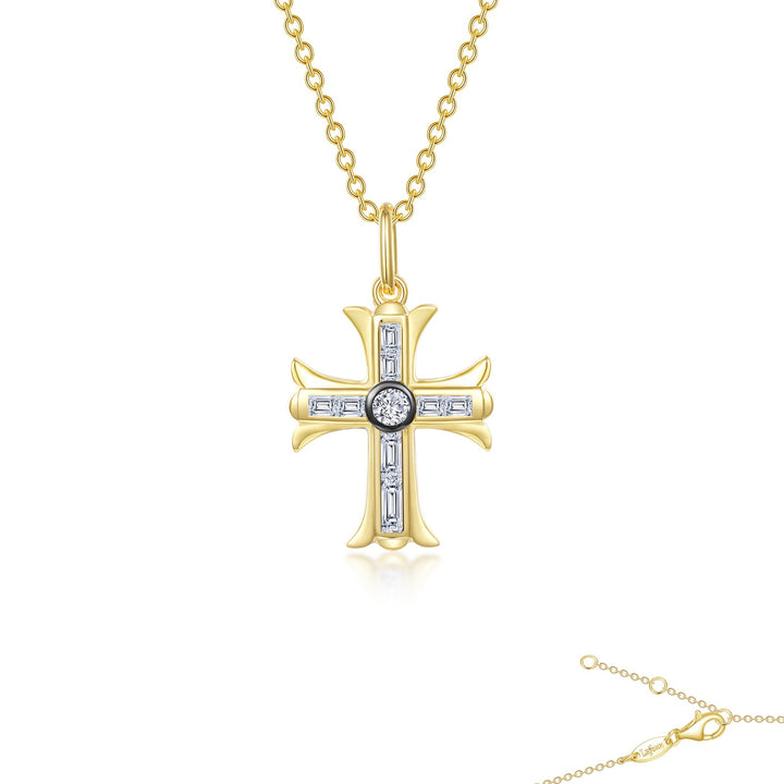 0.9 CTW Cross Pendant Necklace