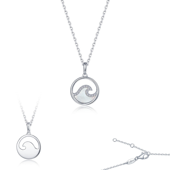 Seafoam Mother Of Pearl Pendant Necklace
