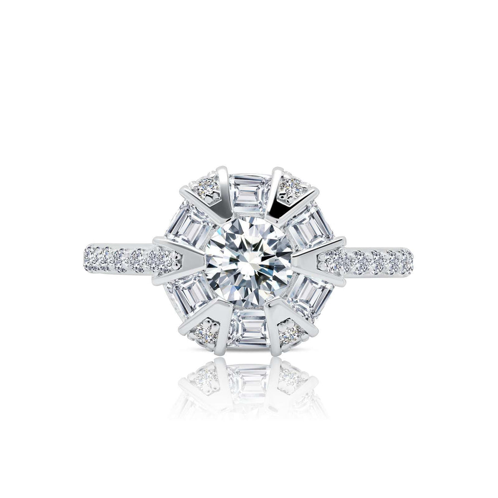 Alternating Engagement Ring