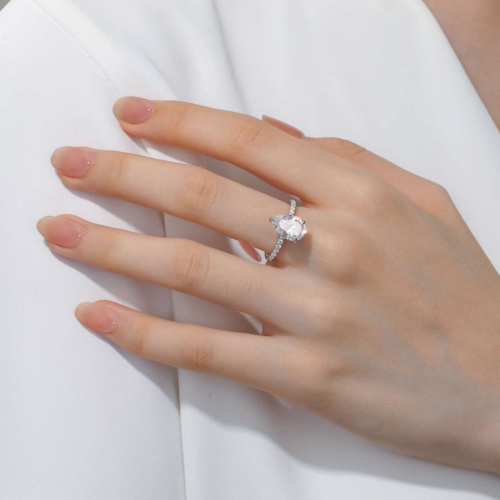 Pear-Shaped Solitaire Engagement Ring