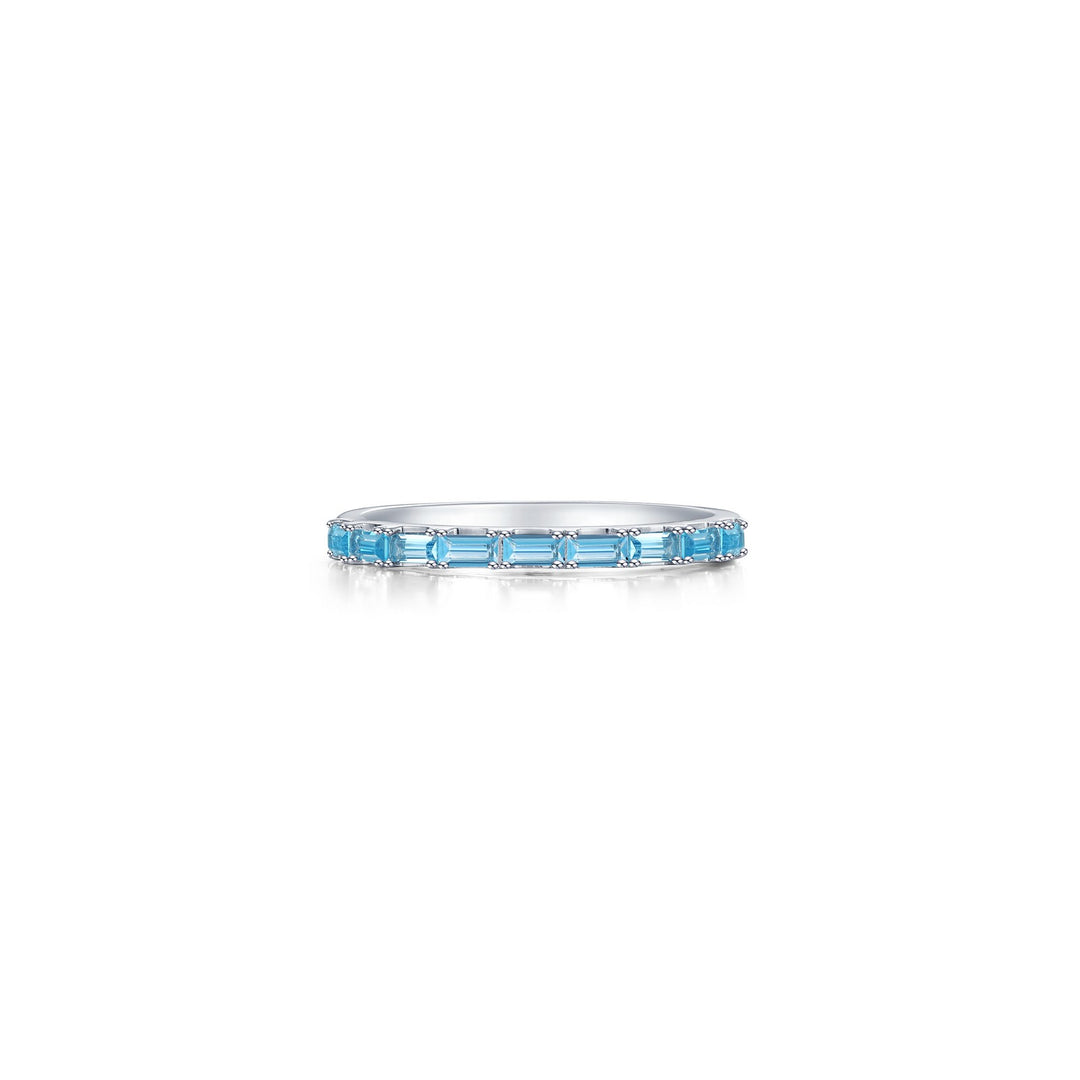 Baguette Half-Eternity Band