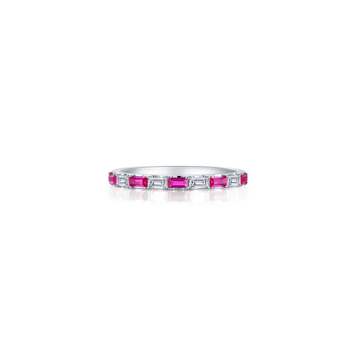 Baguette Half-Eternity Band