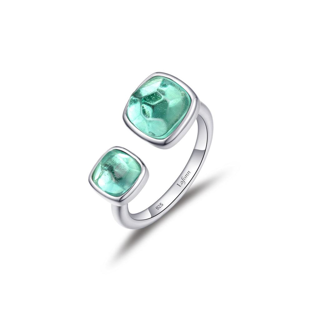 Fancy Lab-Grown Sapphire Open Ring