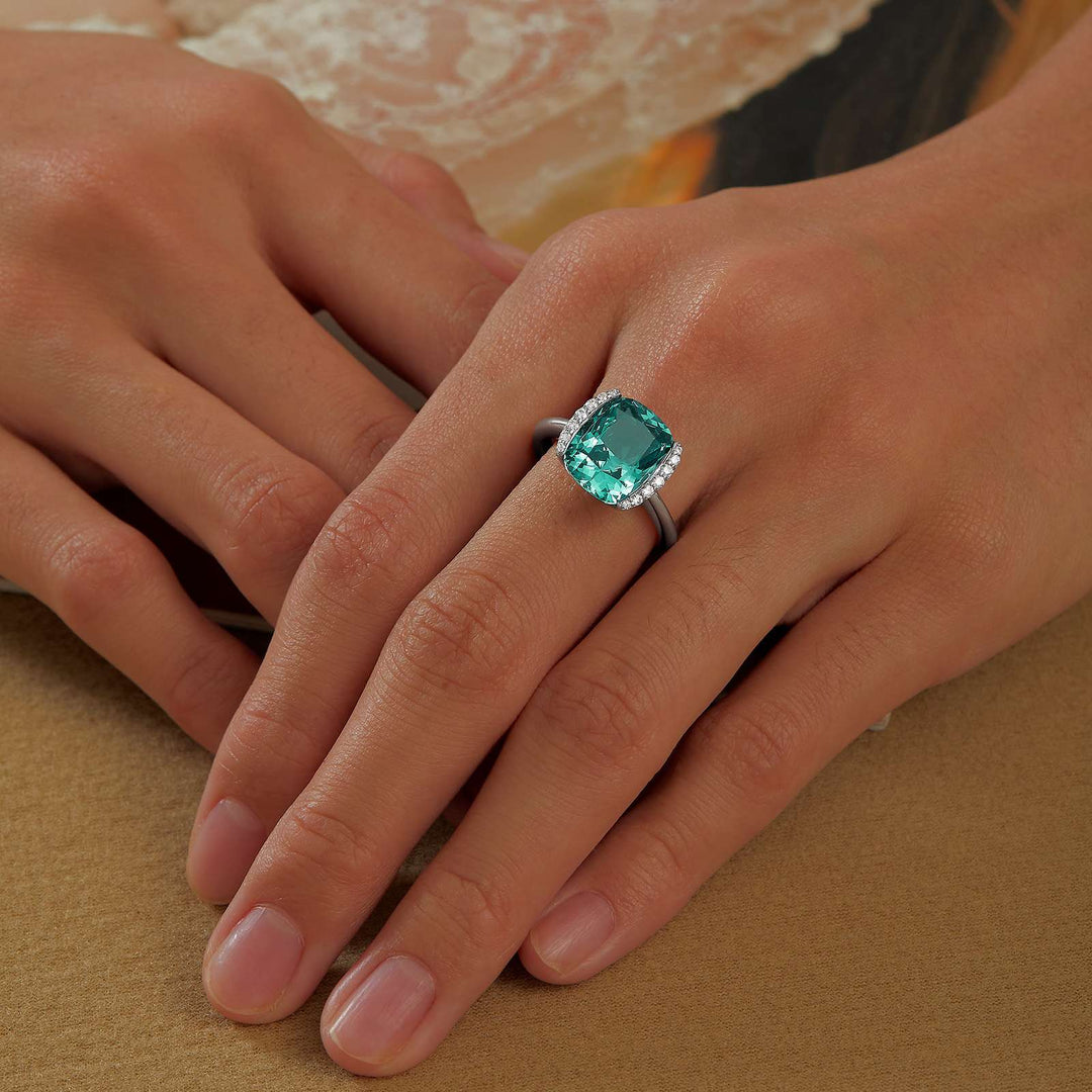 Fancy Lab-Grown Sapphire Ring