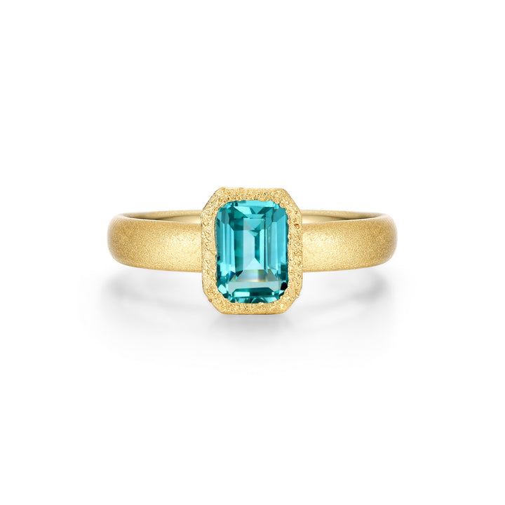 Fancy Lab-Grown Sapphire Solitaire Ring