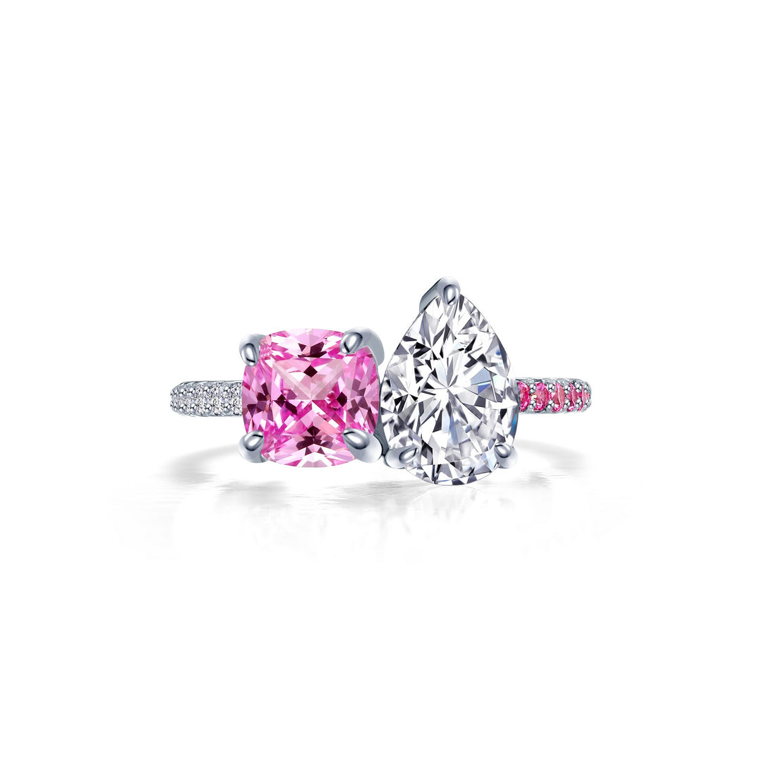 Fancy Lab-Grown Sapphire Toi Et Moi Ring